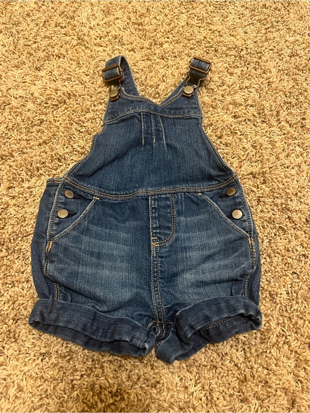 BabyGAP Dark Blue Denim Shortalls for Kids